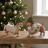 Boltze home kersthanger hond polyresin 10,5x8x4cm