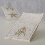 Boltze home bestekzakje glitza 10x20cm polyester beige goud 2 assorti