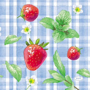 Serwetki Duni piknik truskawkowy 24x24cm