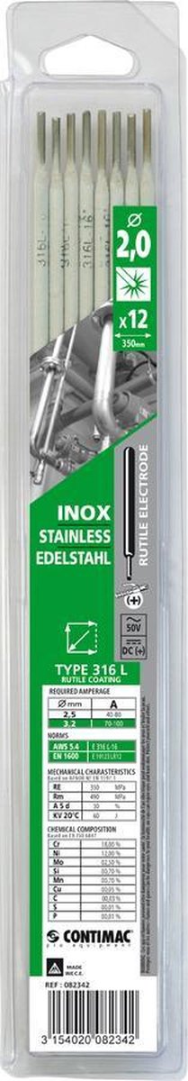 Specjalne elektrody Gys ze stali nierdzewnej o2,0mm (x12) - 5193082359 5193082359