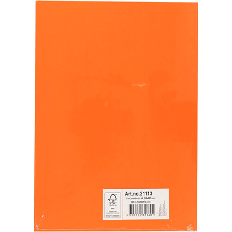 Kolorowa firma Creativ Mandarin Orange A4, 20 arkuszy