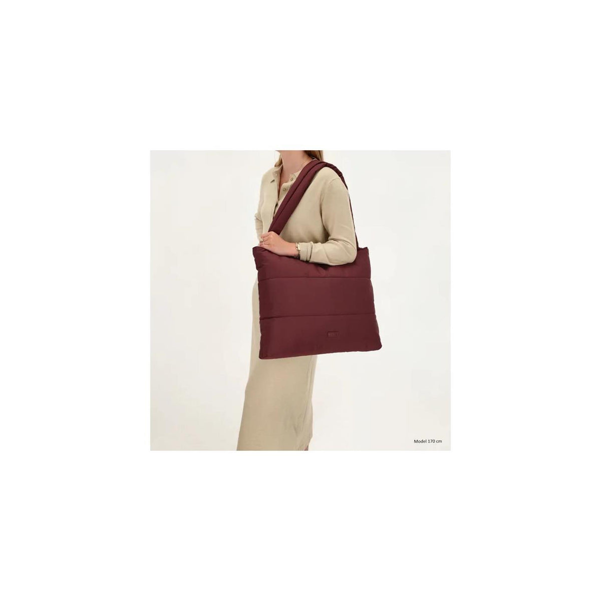 Beagle calvia shopper 40x55x7cm bordowo-czerwony
