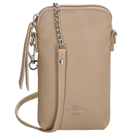 Torba na telefon Charm London Stratford w kolorze ciemnoszarym 10x2x17cm