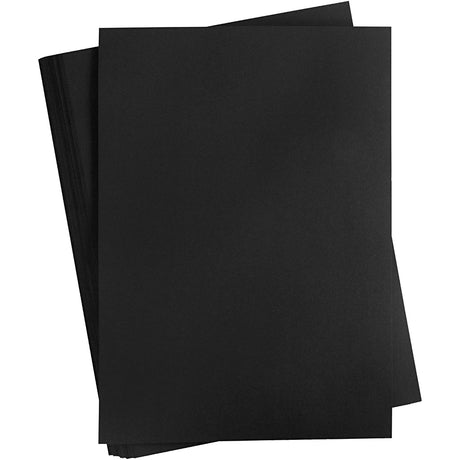 Firma Creativ czarny karton 180 gramów - czarny karton a2 - karton hobby - wytrzymały papier - papier a2 180 gramów - papier do rysowania karton rzemieślniczy - 42x60 cm - a2 - 100 arkuszy