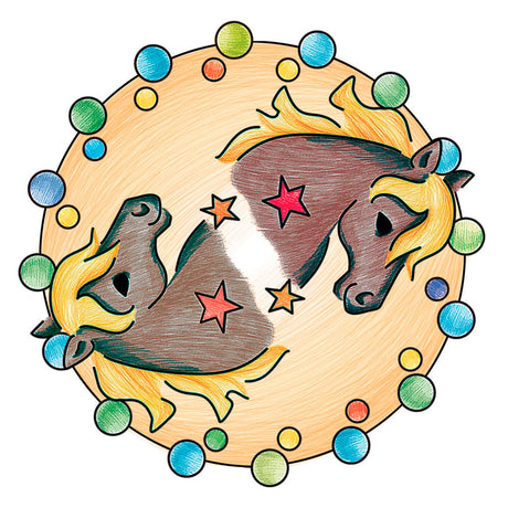 Autorska mandala Ravensburger mini - konie