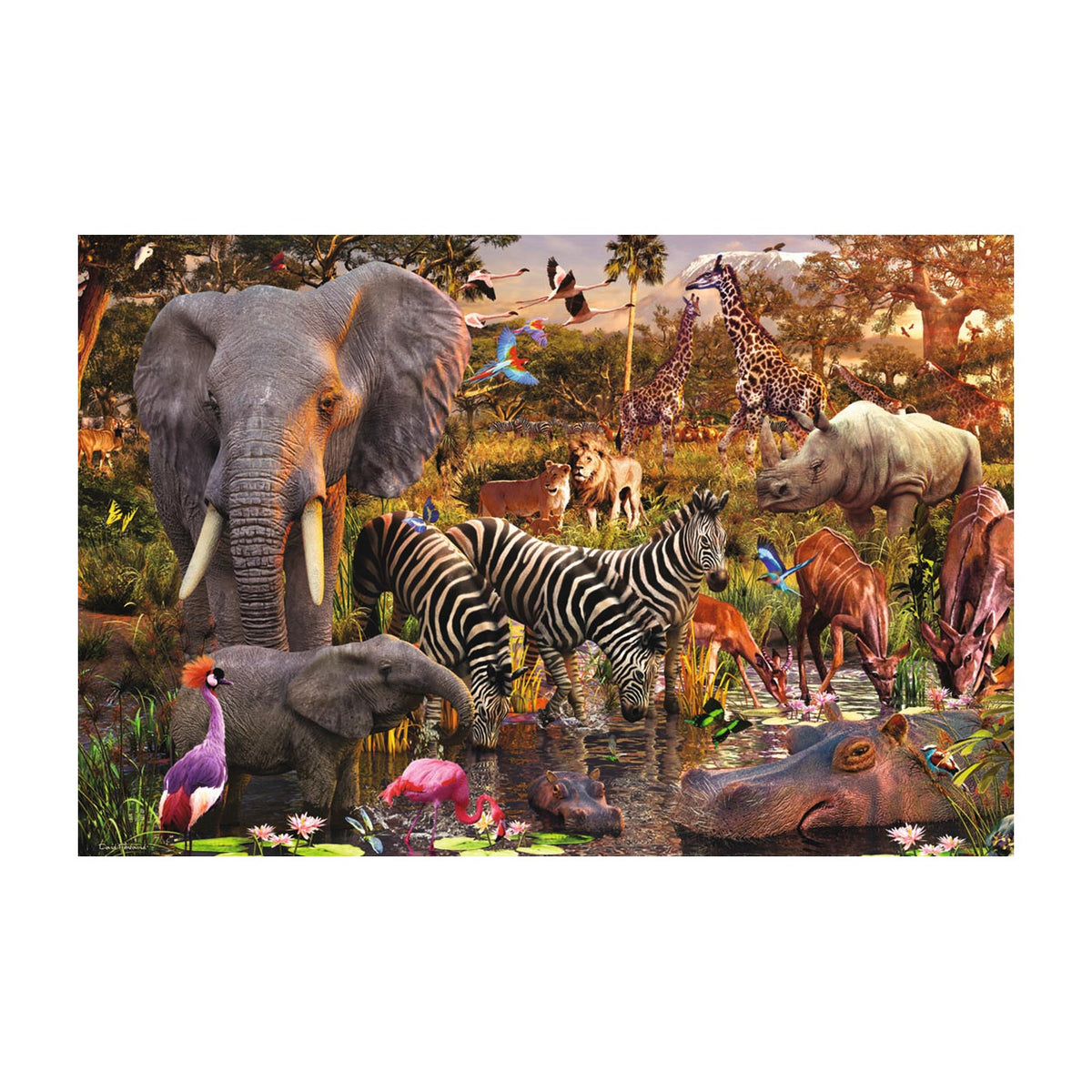 Puzzle Ravensburger Afrykański świat zwierząt - układanka - 3000 elementów