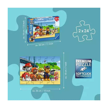 Puzzle Ravensburger Paw Patrol dzielnych psów 2x24 elementy