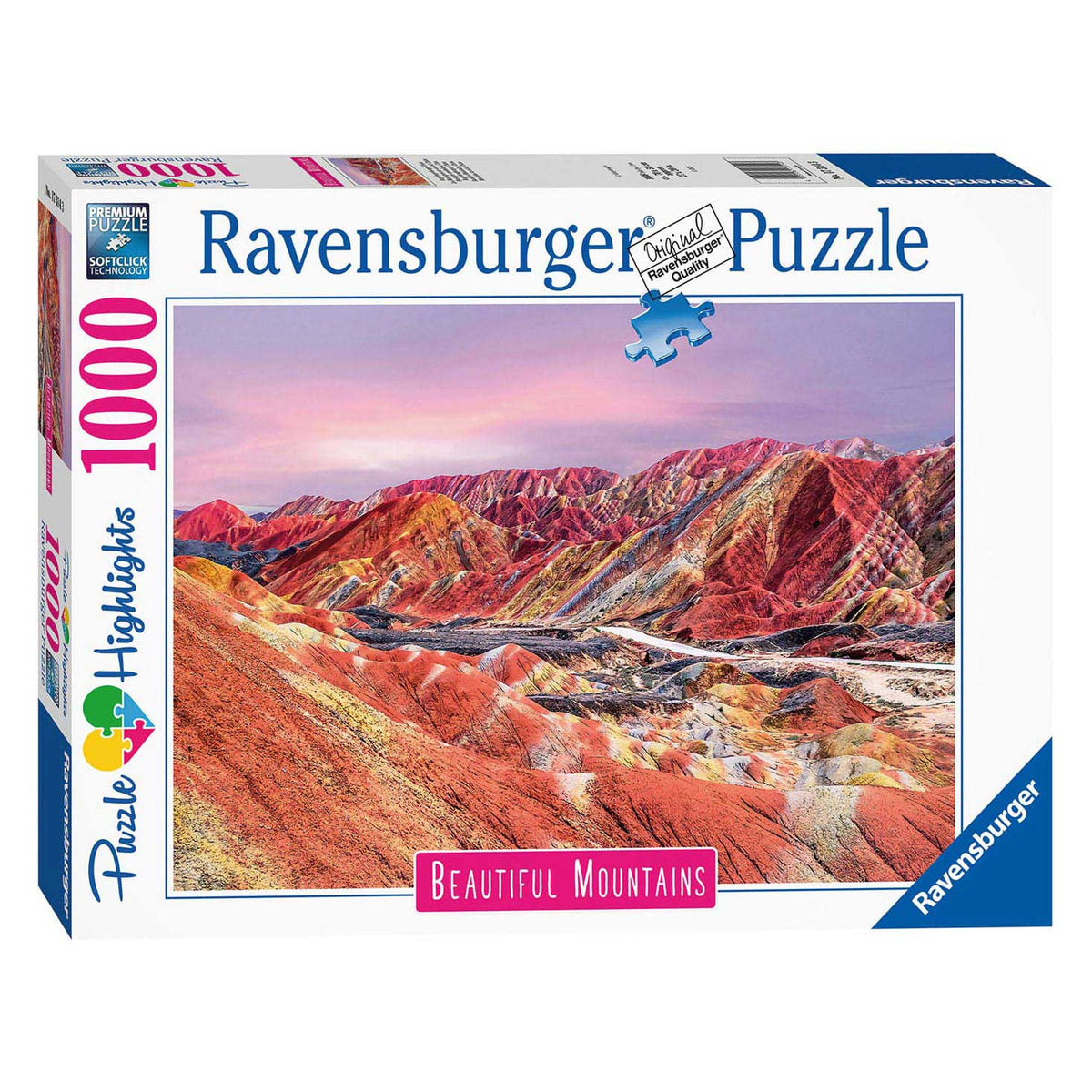 Puzzle Ravensburger tęczowe góry, Chiny, 1000 szt.
