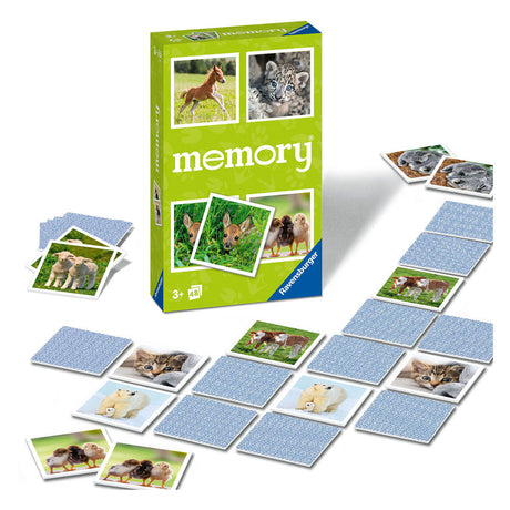 Ravensburger Gra pamięć Młodych zwierząt kieszeń