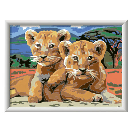 Ravensburger Crect Maluce at Numer - Kleine Leeuwenwelpjes