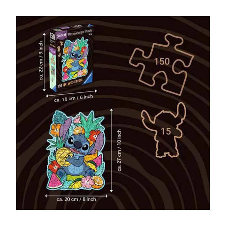 Drewniane puzzle Ravensburger Disney Stitch - układanka - 150 elementów