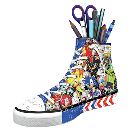 Piórnik Ravensburger 3D Puzzle Sonic the Hedgehog sneaker 108 sztuk.