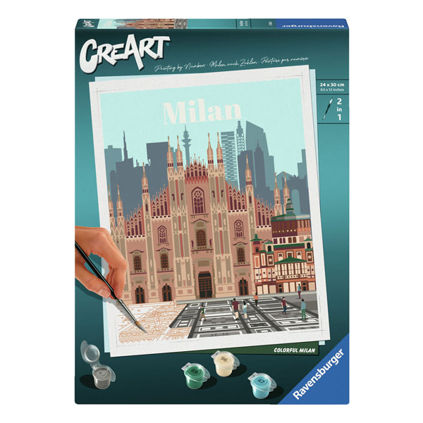 Ravensburger Crerec Painting at Numer - Kolorowy Mediolan