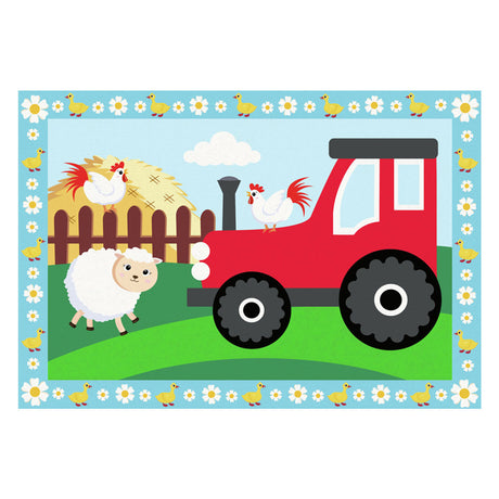 Traktor Ravensburger Creart ze scenerią - malowanie po numerach