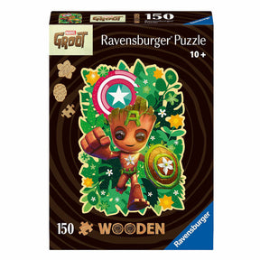 Drewniane puzzle Ravensburger Marvel duże, 150 elementów.