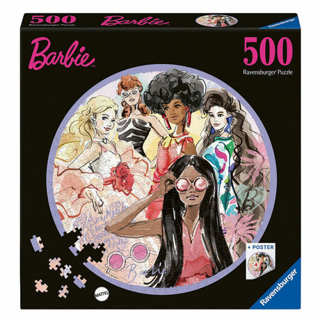Puzzle Ravensburger wokół Barbie, 500 elementów.
