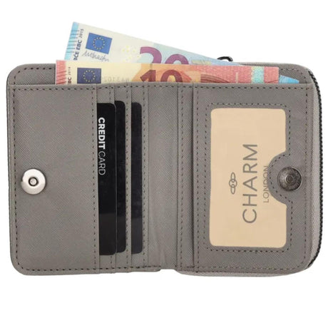 Portfel Beagles lizaso - 990 ciemne srebro 9x12x3cm poliester
