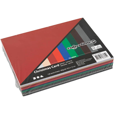 Colortime https: www.cchobby.nl karton-świąteczny-a6-arkusz-105x148-mm-180-gr-diverse-colors-120-div-vellen-1-doos