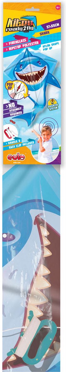 Latawce Ready 2 Fly - Pop -up Nylon Vlieger Shark