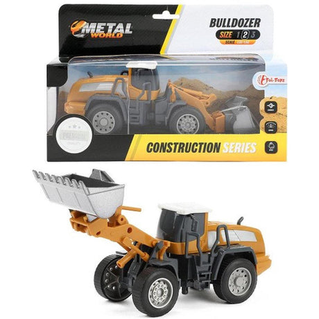 Toi-toys spychacz metalowy junior 1:55 stalowy żółtoszary