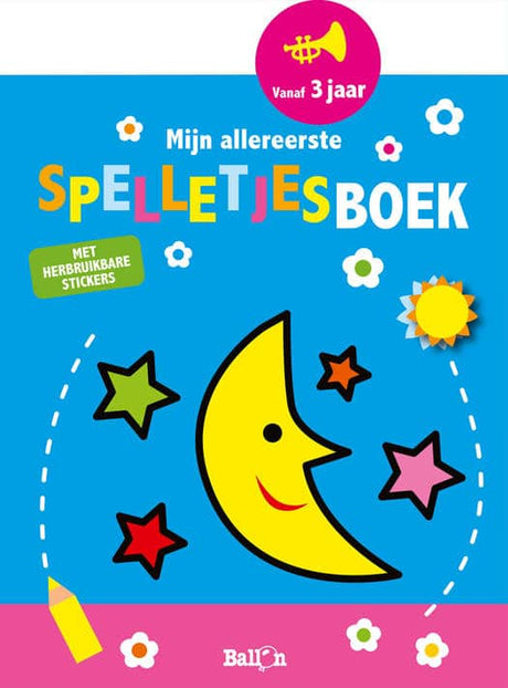Balon to moja pierwsza książeczka z grami z naklejkami wielokrotnego użytku