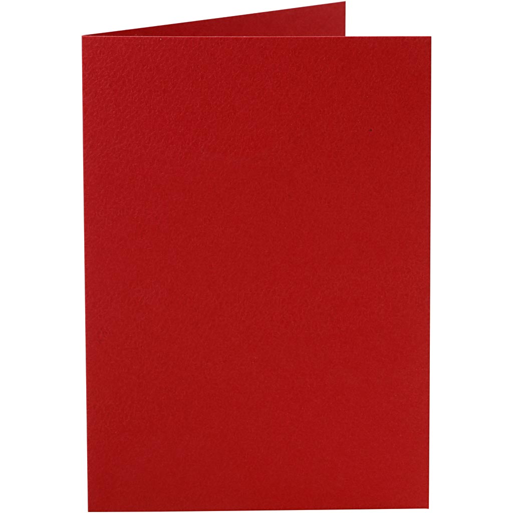 Karty, rozmiar karty 10,5x15 cm, 220 gr, czerwone, 10 sztuk 1 opakowanie