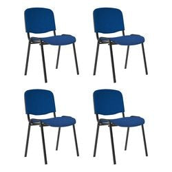 Krzesło dla gości nowy styl iso plus z możliwością sztaplowania, niebieskie
