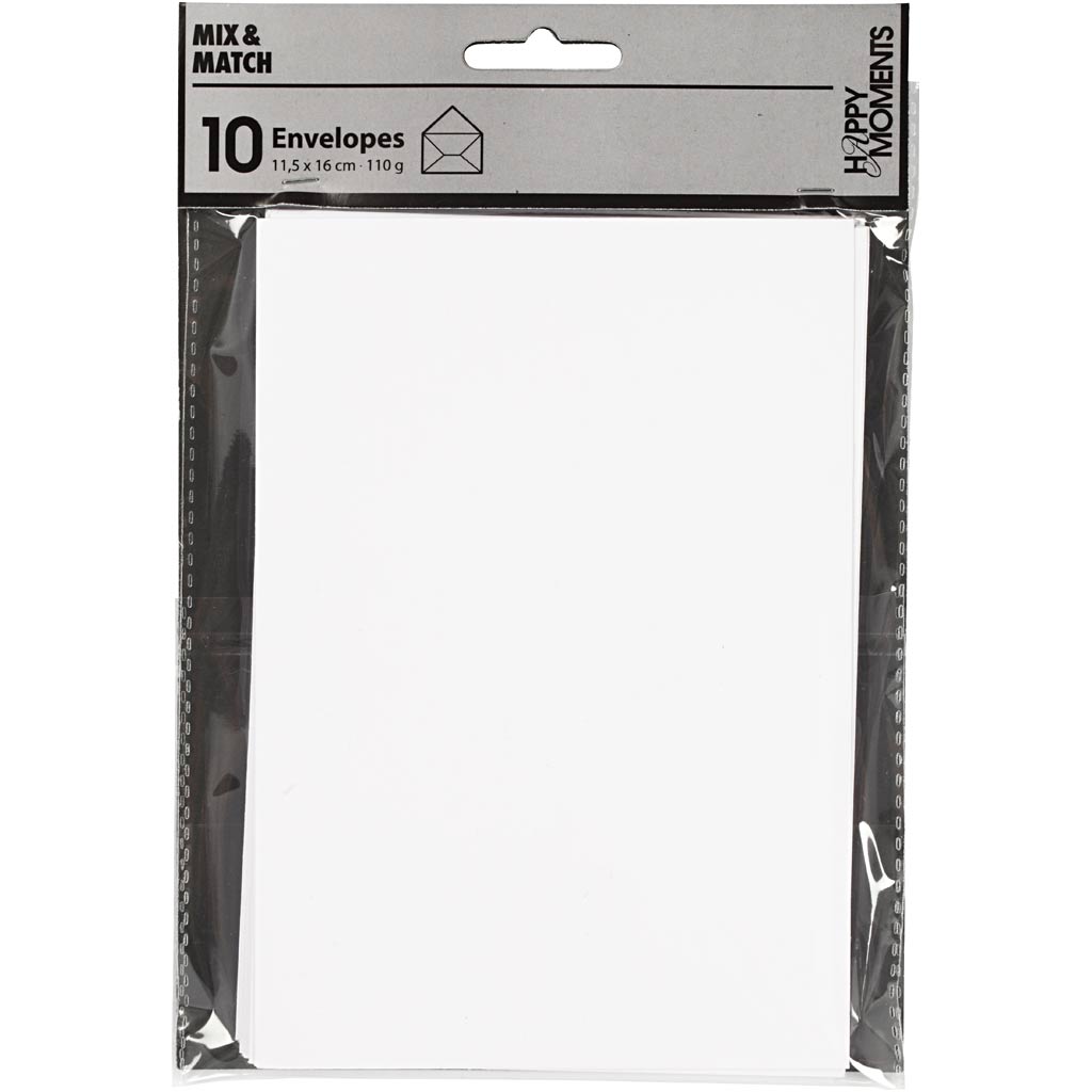 Firma Creativ https: www.cchobby.nl koperty-rozmiar-koperta-11-5x16-cm-110-biały-10-sztuka-1-pudełko