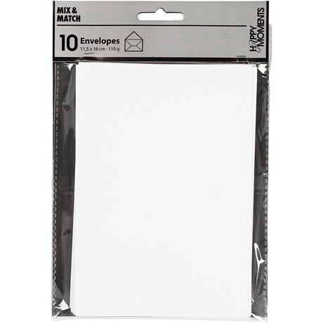 Firma Creativ https: www.cchobby.nl koperty-rozmiar-koperta-11-5x16-cm-110-biały-10-sztuka-1-pudełko