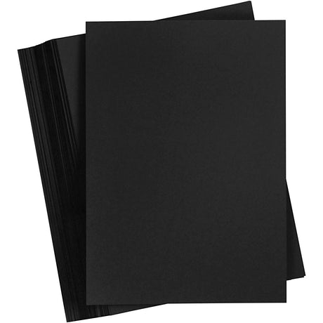 Firma Creativ czarny karton 180 gramów - czarny karton a4 - karton hobby - wytrzymały papier - czarny papier a4 180 gramów - papier rzemieślniczy karton rzemieślniczy - 21x29,7 cm - a4 - 100 ark.