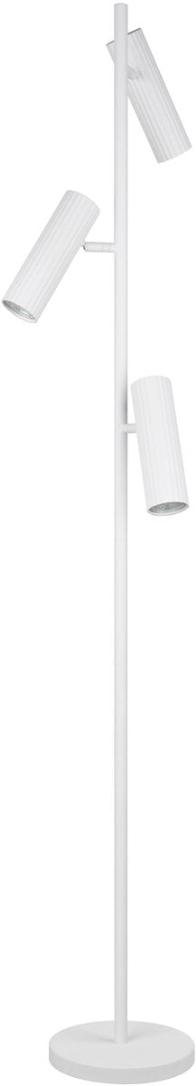 Trio soka – lampa podłogowa – biały mat – wył. 3x gu10 5 w - włącznik nożny