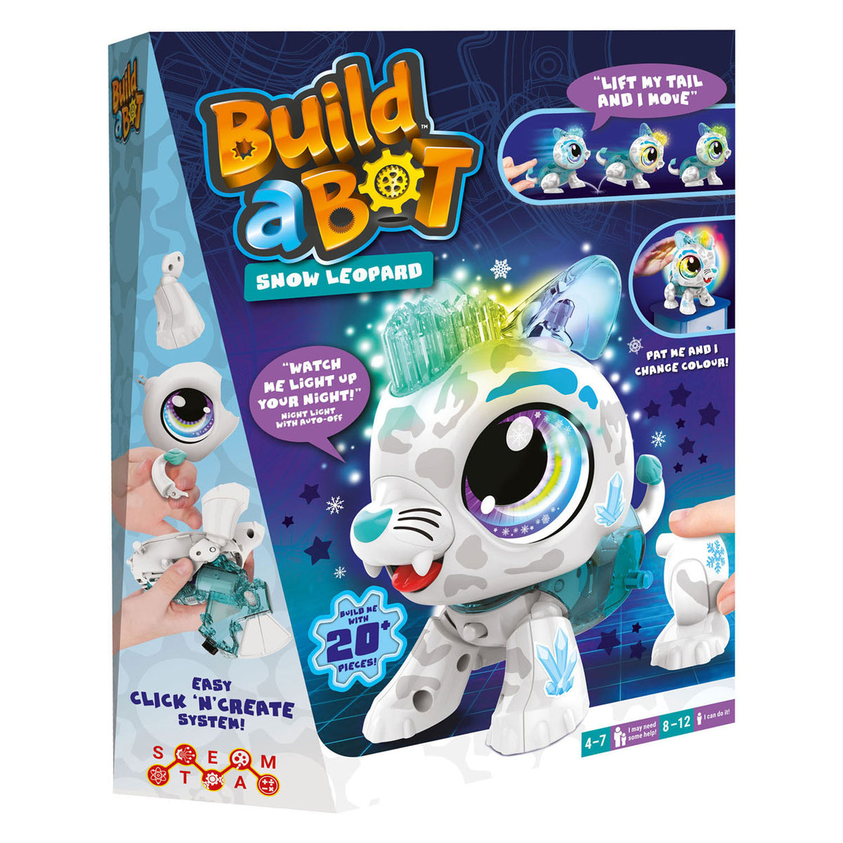 Goliath buduje bot lights Snow Leopard Interactive Robot