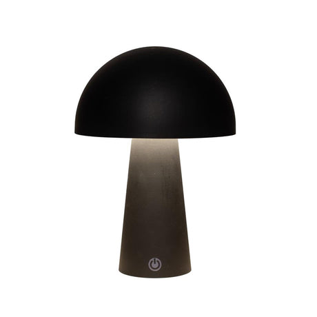 Lampa stołowa LED z kolekcji Anna okrągła czarna 15x15x21cm bezprzewodowa w komplecie z kablem USB