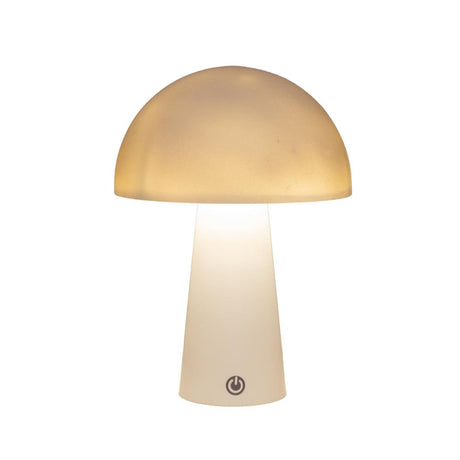 Lampa stołowa LED z kolekcji Anna okrągła biała 15x15x21cm bezprzewodowa w komplecie z kablem USB