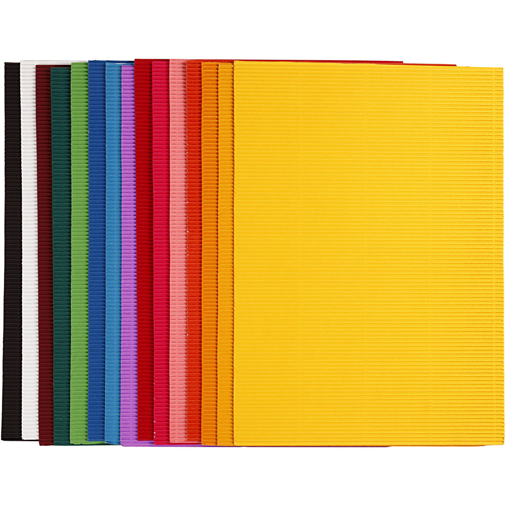 Firma Creativ https: www.cchobby.nl Karton prążkowany-arkusz-25x35-cm-80-gr-15-div-vellen-1-doos