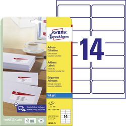 Etykiety adresowe Avery J8163 99,1x38,1mm białe