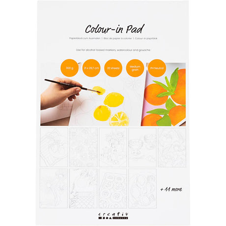 Firma Creativ https: www.cchobby.nl papier-blokowy-kolorowy-a4-arkusz-210x297-mm-tłoczony na zimno-średnio-ziarnisty-300-gr-biały-20-arkusz-1-częściowy