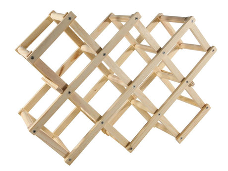 Svenska Living stojak na wino składany drewniany na 10 butelek 45x31x12,5cm