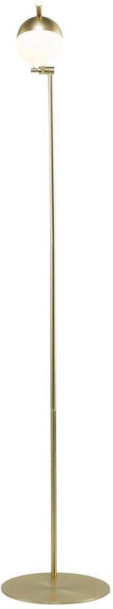 Lampa podłogowa Nordlux Contina-G9-szkło opalowe mosiądz
