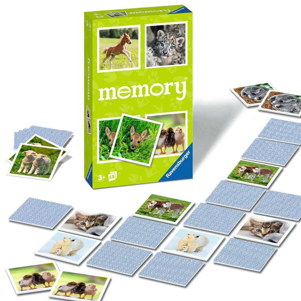 Ravensburger Gra pamięć Młodych zwierząt kieszeń