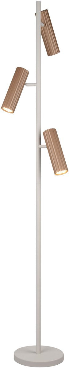Trio soka - lampa podłogowa - mokka - wył. 3x gu10 5 w - włącznik nożny