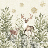 Duni servetten elegant deer 33x33cm 3-laags tissue