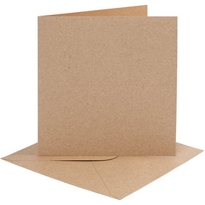Karty i koperty, format karty 15,2x15,2 cm, rozmiar koperty 16x16 cm, 230 gr, naturalny, 4 kpl. 1 karton