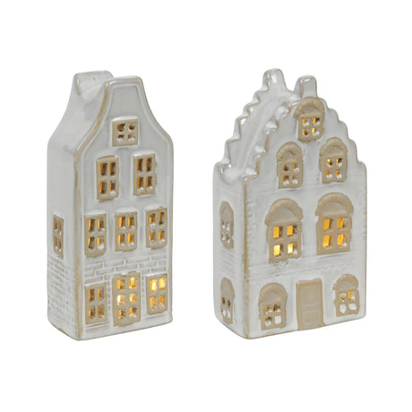 Svenska Living LED dom nad kanałem kamień 8,5x4,6x15cm lub 6,8cmx4,3x15cm 2 różne