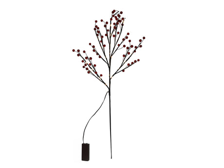 Żywa gałąź Svenska „mrożona jagoda” 20led 75cm bez baterii 2xaa