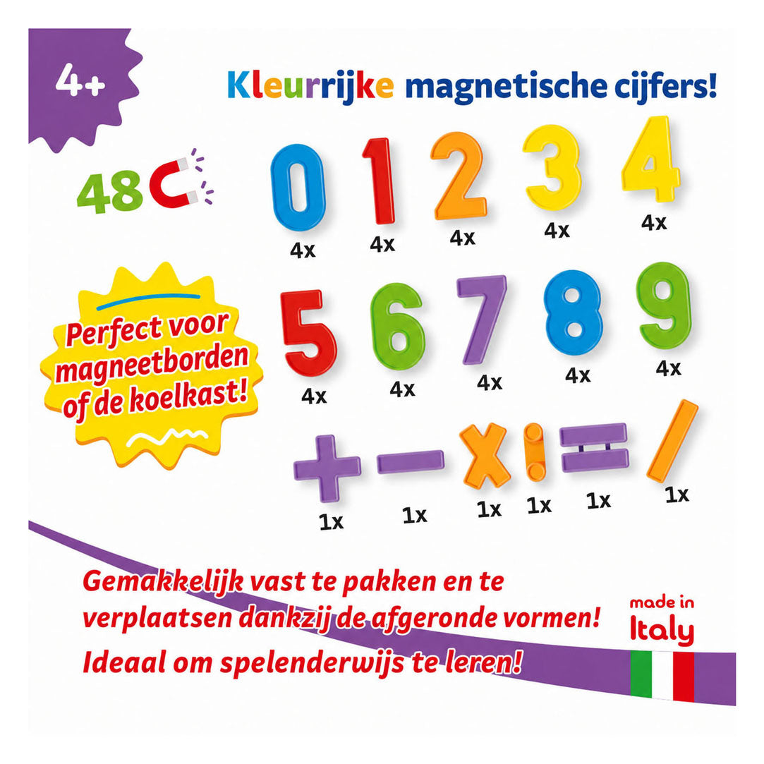 Magnesy z cyframi Quercetti, 48szt.