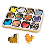Puzzle Farm Junior w kształcie Quercetti, 12 elementów
