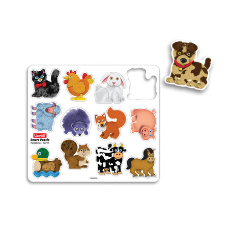 Puzzle Farm Junior w kształcie Quercetti, 12 elementów
