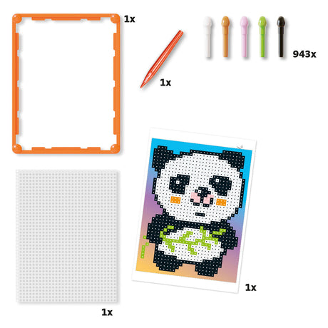 Quercetti pixel art mozaika zabawka panda 946dlg - zabawki kreatywne.
