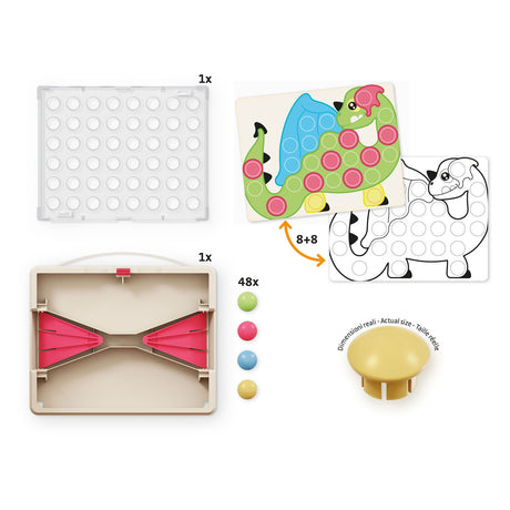Quercetti play eco+ fantacolor wstawka mozaikowa junior (58 szt.)